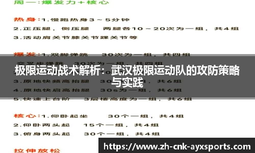 极限运动战术解析：武汉极限运动队的攻防策略与实践